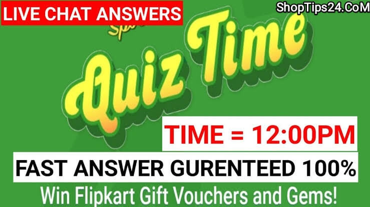 today flipkart all quiz answer