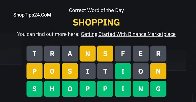 Binance Word Of The Day 8 Letters Today Answers Binance Word Of The Day 8 Letters Today Answers