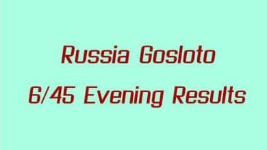 Russia Gosloto Evening Results For Today 1