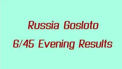 Russia Gosloto Evening Results For Today 1
