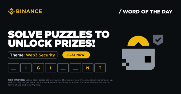 Binance Word of the Day Answer – Theme: Web3 Security Binance Word of the Day Answer